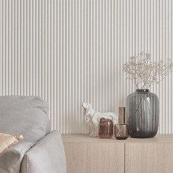 Estiatherm 3D Πάνελ τοίχου Linerio S-Line White, 2650 x 122 x 12mm