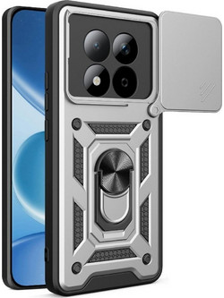 Bodycell Armor Slide Θήκη με Κάλυμμα Κάμερας και Ring Holder Silver (Xiaomi Redmi Note 15 Pro 5G)