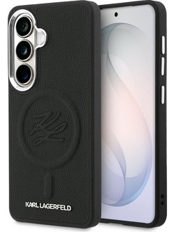 Karl Lagerfeld Embossed Ring Initials MagSafe Back Cover Black (Samsung Galaxy S26 Plus)