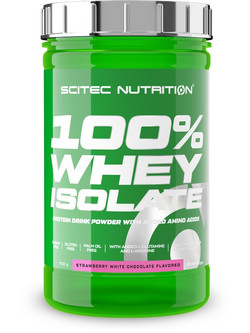 Scitec Nutrition 100% Whey Isolate Strawberry White Chocolate Πρωτεΐνη Ορού Γάλακτος Γράμμωσης Χωρίς Γλουτένη 700gr