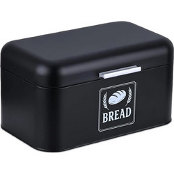 Ψωμιέρα Relaxdays Retro Bread Box with Lid & Handle L Μεταλλική με Καπάκι 16.5 x 30 x 19 cm - Black (10051591_147)