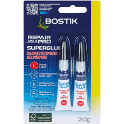 Κόλλα Bostik Super Glue Liquid Υγρή 3γρ. 1+1