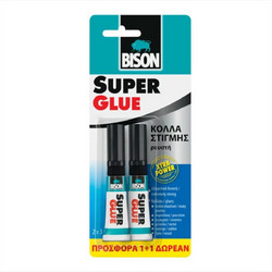 Bison Κόλλα Στιγμης Super Glue 3g 1+1 - 6306144