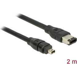 DELOCK FIREWIRE CABLE 4pin σε 6pin 2.0m 82577