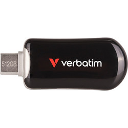 Verbatim Plectra 512GB USB Stick 2.0 με USB-C Μαύρο