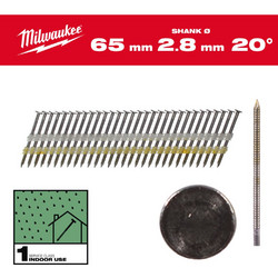 Milwaukee 4932492587 Καρφιά πλαισιων (βελονάκι) 2,8x65mm 2000τμχ