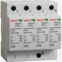 RP-Onesto KSP-6-275 Αντικεραυνικό SPD 3P+N Τύπος 1+2 - 50kA, 275VAC Ράγα DIN