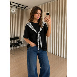 Γυναικεία Μπλούζα Kinzi Μαύρη Oversize