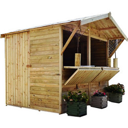 Ξύλινο εμποτισμένο περίπτερο Kiosk Market 240 x 180εκ 400240SH