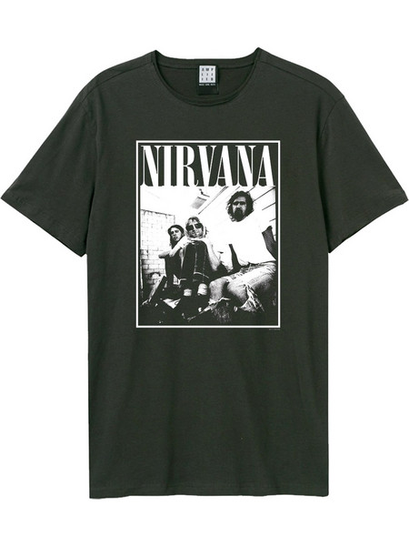 Amplified Nirvana Group Shot T-Shirt Charcoal ZAVE210NGS-CHA