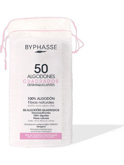 Byphasse Square Cotton Δίσκοι Ντεμακιγιάζ 50pcs