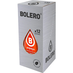 Bolero Papaya (Παπάγια) Χυμός χωρίς Ζάχαρη σε Σκόνη 9gr x 12 Τεμάχια