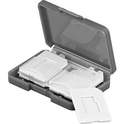 GOOBAY θήκη για κάρτες SD & micro SD 95349, 4 θέσεις, διάφανη-γκρι