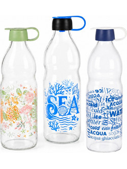 Μπουκάλι FLORAL με Καπάκι 1L No111655 Viosarp - Παγούρι Νερού & Ροφημάτων 5206753054702
