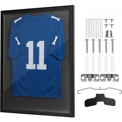 Θήκη οθόνης VEVOR Jersey Frame, 90 x 70 x 3 cm, Ξύλινο Sport Jersey Shadow Box με 98% προστασία από υπεριώδη ακτινοβολία για υπολογιστή και κρεμάστρα, για μπάσκετ μπάσκετ μπάσκετ ποδοσφαιρικό μπλουζάκ