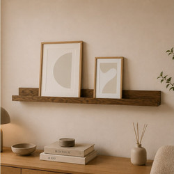 ΡΑΦΙΈΡΕΣ/ΡΆΦΙΑ ΤΟΊΧΟΥ PHOTO SHELF 80*6*7CM ACACIA COLOR HOMEA 6RAN892AC