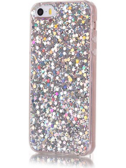 Θήκη σιλικόνης Back Cover Silicon Sequins Apple Iphone XR ασημί