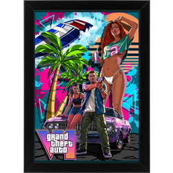 Ξύλινο κάδρο με θέμα το Grand Theft Auto Vi