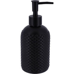 Δοχείο Κρεμοσάπουνου Dots 06.62146103 Φ7x19cm 410ml Black Γυαλί