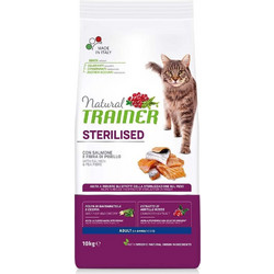 Natural Trainer Adult Sterilised with Salmon & Pea Fibre 10kg