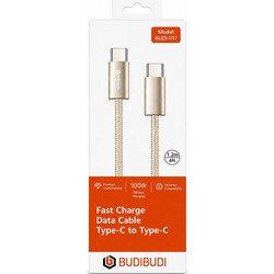 Budi Καλώδιο USB-C to USB-C 100W 1m Silver 061