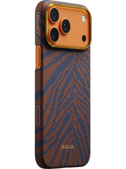 Pitaka Edge Case MagSafe Back Cover Breath of Veins, Burning Orange (iPhone 17 Pro Max)