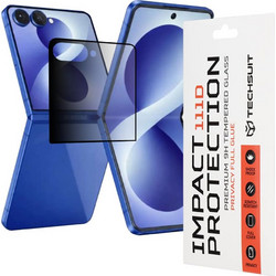 Techsuit - 111D Κόλλα Απορρήτου Πλήρους Ασφαλείας - Samsung Galaxy Z Flip8 - Μαύρο