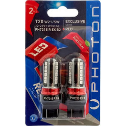 Photon Λάμπες Led Αυτοκινήτου Canbus T20 W21/5W Pure White 12-24V 6000K σετ 2τμχ