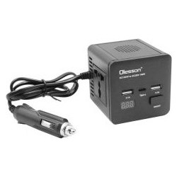 Inverter Αυτοκινήτου 150W για Μετατροπή 12/24V DC σε 220V AC με 2xUSB Olesson 1663 Μαύρο