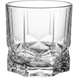 Ποτήρι Γυάλινο Σκαλιστό Χαμηλό 32 5cl φ8 2x8 7cm σειρά FUTURE Glass4U Σετ 24 c547396