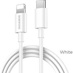 Borofone BX36 Union PD flash charging data cable for Lightning White 1m Λευκό