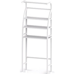 HOME USE ραφιέρα μπάνιου HUH-0222 με 3 ράφια, μεταλλική, 65x25x175cm, λευκή