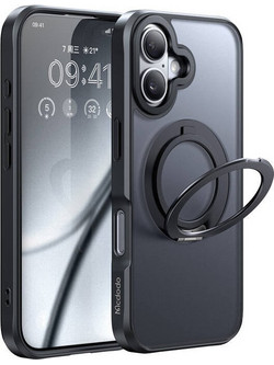 McDodo PC-4930 MagSafe Case for iPhone 16 with stand (black)