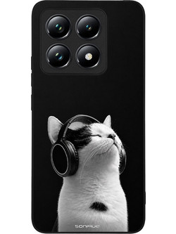 Sonique Men's Edition Θήκη με Σχέδιο «Audio Kitten - White» (Xiaomi 14T)