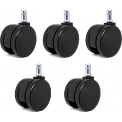 Powertech σετ ανταλλακτικά ροδάκια για PT-1390 καρέκλα γραφείου, 5τμχ SP-PT-1390-2