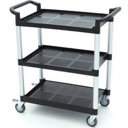 Serving Trolley - 3 Plastic Shelves - 86,5 x 42,5cm