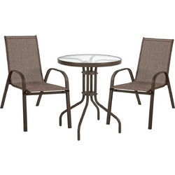 HomeMarkt Σετ Έπιπλα Κήπου Μεταλλικό 3τμχ HM5181.02