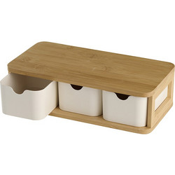 DAY ΚΟΥΤΙ ΑΠΟΘΗΚΕΥΣΗΣ BAMBOO-ΠΛΑΣΤΙΚΟ 29X15X8ΕΚ. | Συσκευασία 6 τμχ