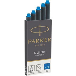 Parker Quink 5 Ανταλλακτικά Μελάνια για Στυλό Fine Μπλε 1950208