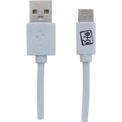 2GO USB 2.0 Cable USB-C male - USB-A Λευκό 1m 795925