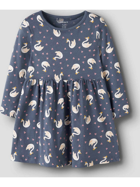 NAME IT Παιδικό φόρεμα NMFVILISA LS DRESS BLUE παιδιά