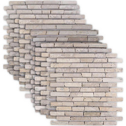 vidaXL Πλακίδια Μωσαϊκού Κρεμ 30 x 30 cm Μάρμαρο
