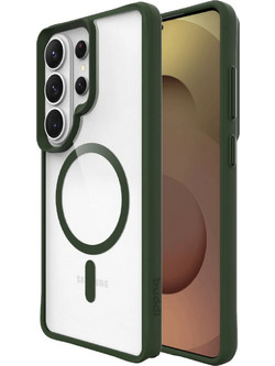 Θήκη Samsung Galaxy S26 Ultra Buddi Hybrid Σκληρή Διάφανη με MagSafe - Transparent / Green (8719246544361)