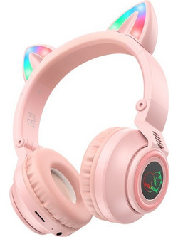Borofone BO18 Ασύρματα Bluetooth Ακουστικά On Ear Ροζ