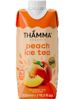 Βιολογικό Παγωμένο Τσάι Ροδάκινο Thamma 330mL
