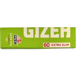 GIZEH Χαρτάκια Super Fine - Λαχανί - Extra Slim 60 Νέο