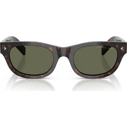 Prada PRC09S 17N03R Ανδρικά Γυαλιά Ηλίου Ορθογώνια Κοκάλινα Ταρταρούγα με Πράσινο Φακό
