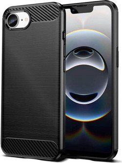 Θήκη TPU Carbon Fiber Style για iPhone 16e / 17e - Μαύρο
