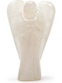 Hand Carved Gemstone Angel - Rock Quartz