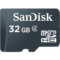 Sandisk microSDHC 32GB Class 4 + Adapter